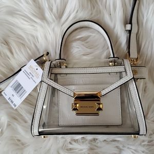 Michael Kors mini Whitney satchel in Optic White.